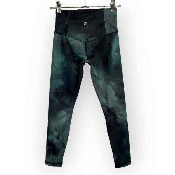 Athleta Elation Printed 7/8 Tight SIZE XXS Marine Green Tie Dye Leggings - Picture 3 of 10